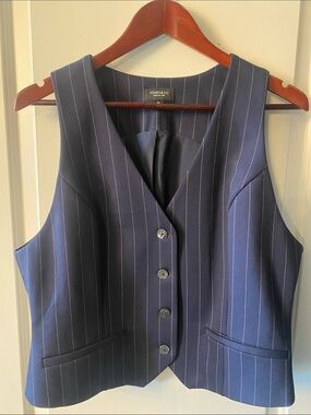 Jones & Co Navy Pinstripe Vest